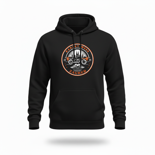 Harley Week Zagreb hoodie s velikim logom